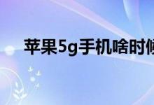 苹果5g手机啥时候上市（深入iphone）