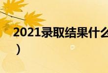 2021录取结果什么时候公布（录取查询时间）