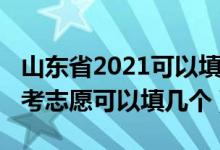 山东省2021可以填报几个志愿（2022山东高考志愿可以填几个）