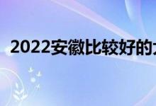 2022安徽比较好的大专院校（什么大学好）