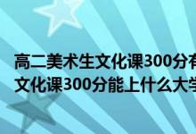 高二美术生文化课300分有希望考本科吗（2022美术生高考文化课300分能上什么大学）