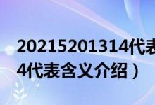 20215201314代表什么意思（20215201314代表含义介绍）