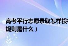 高考平行志愿录取怎样投档（高考平行志愿投档后专业录取规则是什么）