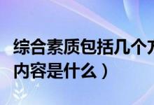 综合素质包括几个方面（综合素质评价的主要内容是什么）