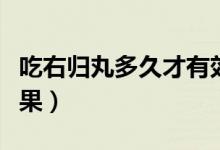 吃右归丸多久才有效果（吃右归丸多久才有效果）