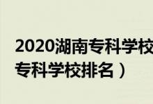 2020湖南专科学校排名榜（2022年湖南最好专科学校排名）