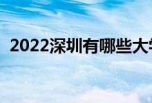 2022深圳有哪些大学（深圳所有大学名单）