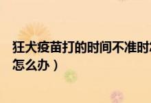 狂犬疫苗打的时间不准时怎么办（错过了狂犬疫苗打针时间怎么办）