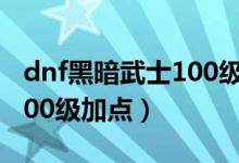 dnf黑暗武士100级加点（简介dnf黑暗武士100级加点）