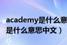 academy是什么意思英语怎么读（academy是什么意思中文）