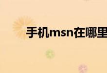 手机msn在哪里下载（其实很简单）