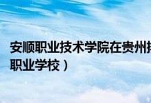 安顺职业技术学院在贵州排名第几（2022年贵州安顺有什么职业学校）