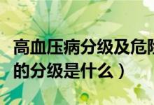 高血压病分级及危险因素（高血压病危险因素的分级是什么）