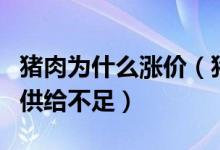 猪肉为什么涨价（猪肉涨价是因为今年猪肉的供给不足）