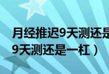 月经推迟9天测还是一杠怎么回事（月经推迟9天测还是一杠）