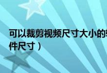 可以裁剪视频尺寸大小的软件（用什么软件可以裁剪视频文件尺寸）