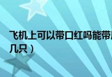 飞机上可以带口红吗能带眉笔吗（飞机上可以带口红吗能带几只）