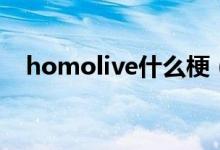 homolive什么梗（homolive什么意思）