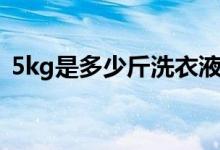 5kg是多少斤洗衣液（5kg是多少斤有多重）