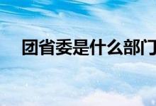 团省委是什么部门（团省委是什么单位）