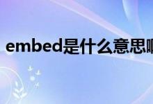 embed是什么意思啊（embed是什么函数）