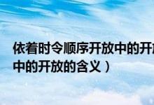 依着时令顺序开放中的开放是什么意思（依着时令顺序开放中的开放的含义）