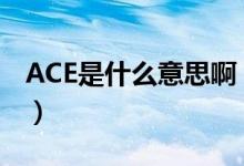 ACE是什么意思啊（ace是什么意思解释一下）