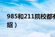 985和211院校都有哪些（985和211院校介绍）