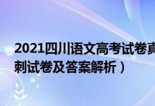 2021四川语文高考试卷真题及答案（2022四川高考语文冲刺试卷及答案解析）