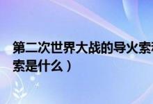 第二次世界大战的导火索和转折点（第二次世界大战的导火索是什么）