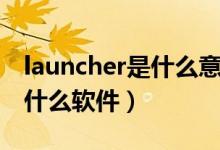 launcher是什么意思中文翻译（launcher是什么软件）