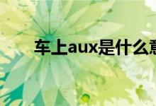 车上aux是什么意思（aux简单介绍）