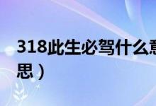 318此生必驾什么意思（318此生必驾什么意思）