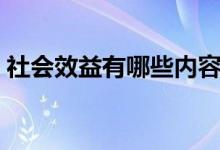 社会效益有哪些内容（社会效益有哪些方面）