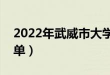 2022年武威市大学有哪些（最新武威学校名单）