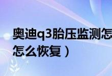 奥迪q3胎压监测怎么使用（奥迪q3胎压监测怎么恢复）