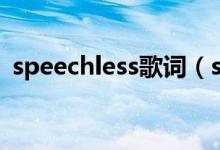 speechless歌词（speechless歌词是什么）