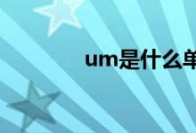 um是什么单位（等于多少）