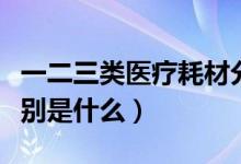 一二三类医疗耗材分类（医疗耗材一二三类分别是什么）