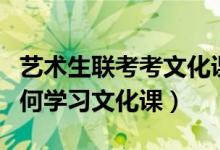 艺术生联考考文化课吗（高三艺术生联考后如何学习文化课）