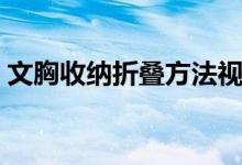 文胸收纳折叠方法视频（文胸收纳折叠方法）