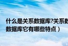 什么是关系数据库?关系数据库有哪些特点?（什么是关系型数据库它有哪些特点）