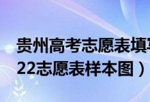 贵州高考志愿表填写样本2021（贵州高考2022志愿表样本图）