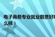 电子商务专业就业前景好吗（2022电子商务专业就业前景怎么样）