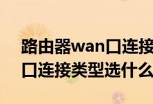 路由器wan口连接类型选什么（路由器wan口连接类型选什么）