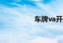 车牌va开头是什么车牌