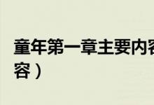 童年第一章主要内容概括（童年第一章主要内容）