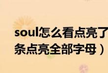 soul怎么看点亮了几个字母（soul互发多少条点亮全部字母）