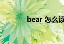 bear 怎么读（bear的用法）