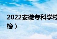 2022安徽专科学校排名（最新高职院校排行榜）